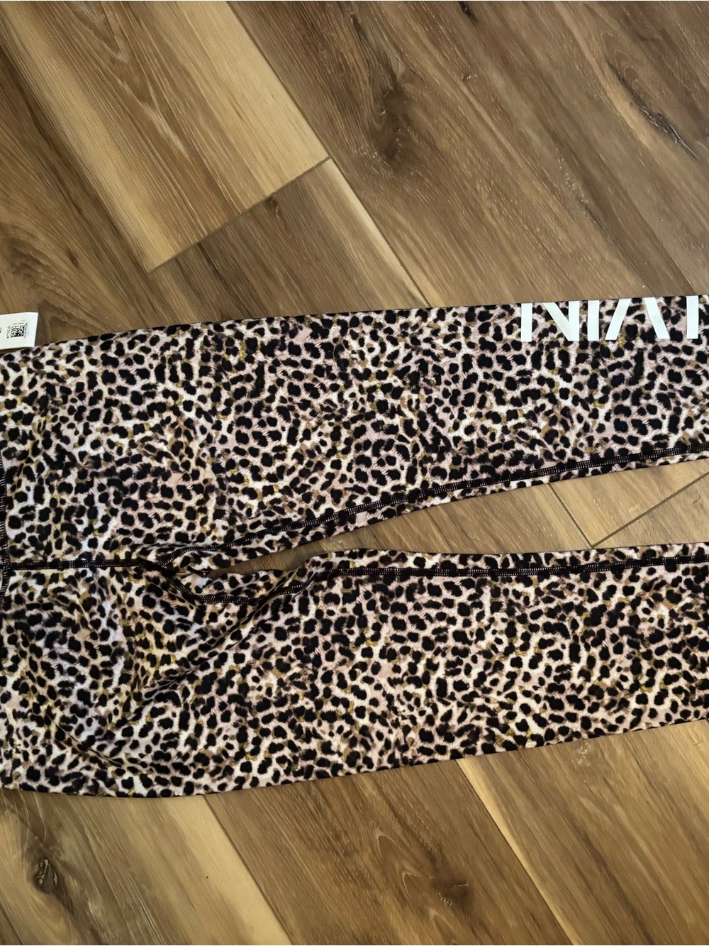 Calvin Klein Leopard-Print Active Leggings in Tan, Black and Cream